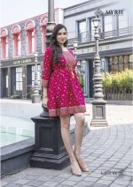 Myree Present Kitkat Rayon Printed Tunic