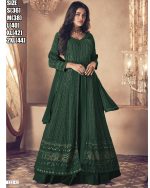 Noor Gold Classic By Sayuri Designer Readymade Real Georgette Anarkali Gown