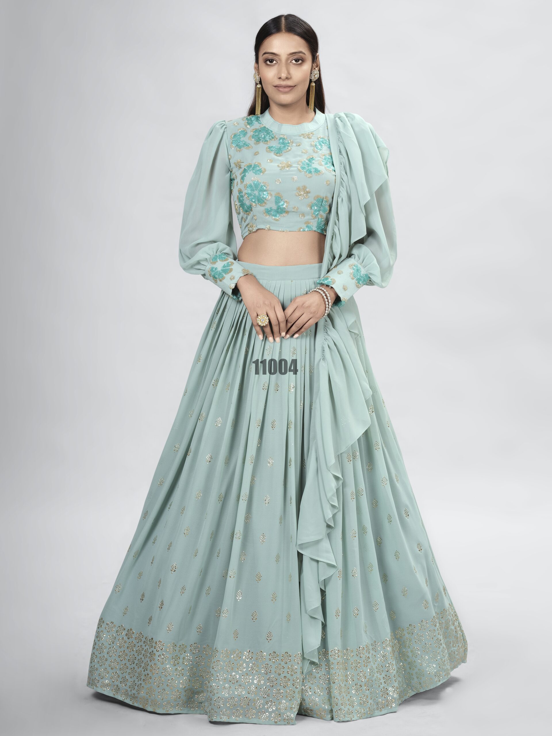 Wedding Wear Stitched Georgette Designer Lehenga Choli Collection