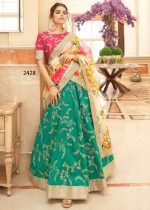 Art Silk Semi Stitched Embrodiery Lehenga Choli