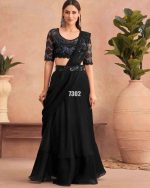 Ready To Wear Partywear Embroidery Saree With Blouse Collection