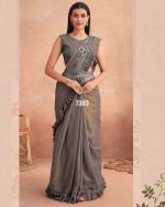 Ready To Wear Partywear Embroidery Saree With Blouse Collection