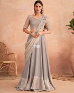 Ready To Wear Partywear Embroidery Saree With Blouse Collection