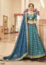 Art Silk Semi Stitched Embrodiery Lehenga Choli