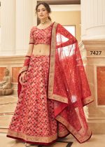 Art Silk Semi Stitched Embrodiery Lehenga Choli