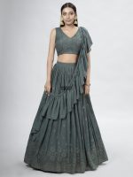 Wedding Wear Stitched Georgette Designer Lehenga Choli Collection