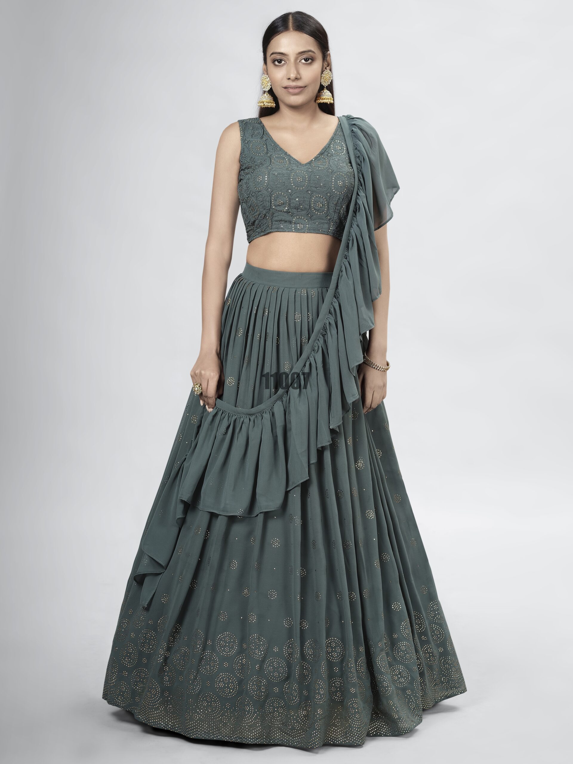 Wedding Wear Stitched Georgette Designer Lehenga Choli Collection