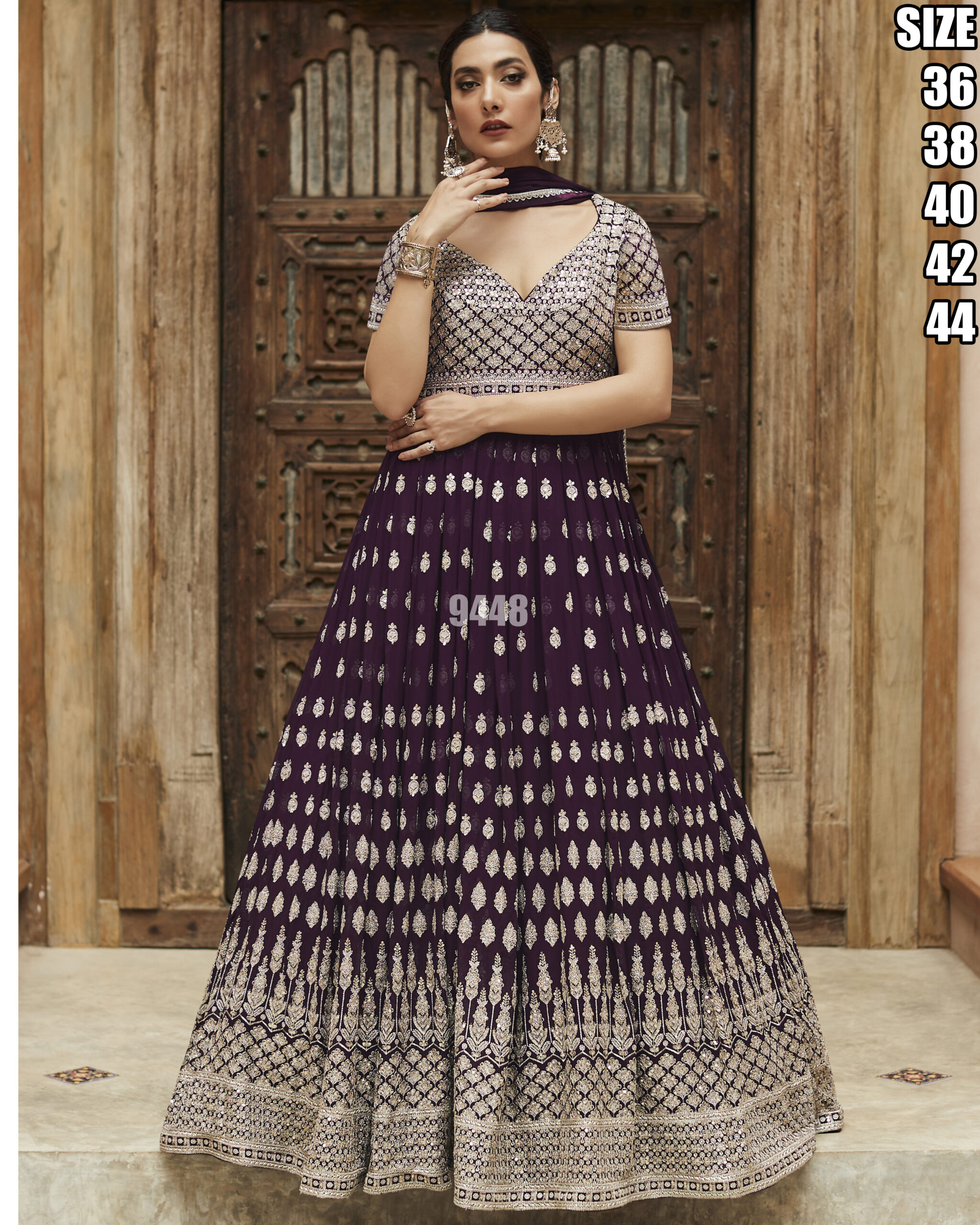 Readymade Designer Partywear Real Georgette Anarkali Suit