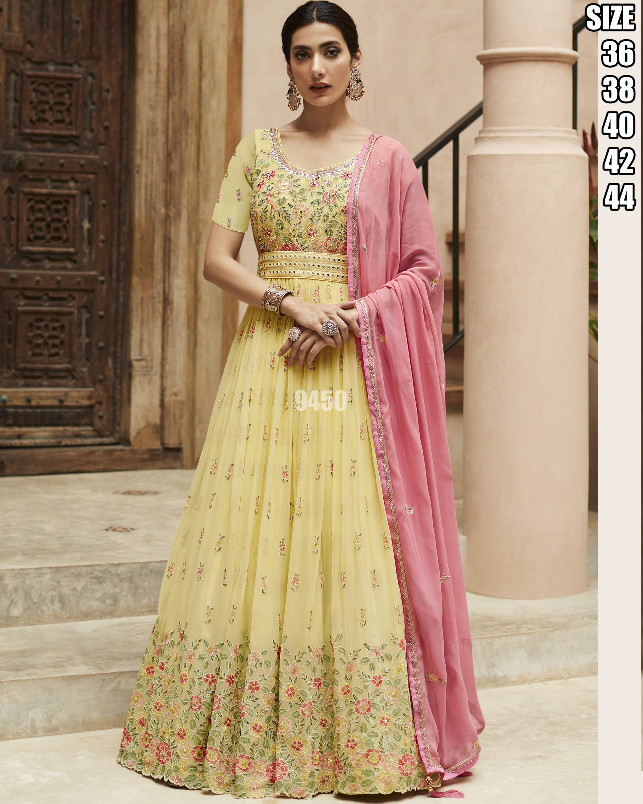 Readymade Designer Partywear Real Georgette Anarkali Suit