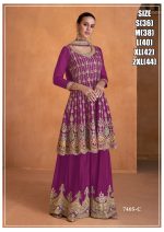 Women's Ready To Wear Real Chinon Embrodiery Salwar Suit