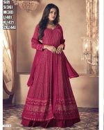 Noor Gold Classic By Sayuri Designer Readymade Real Georgette Anarkali Gown