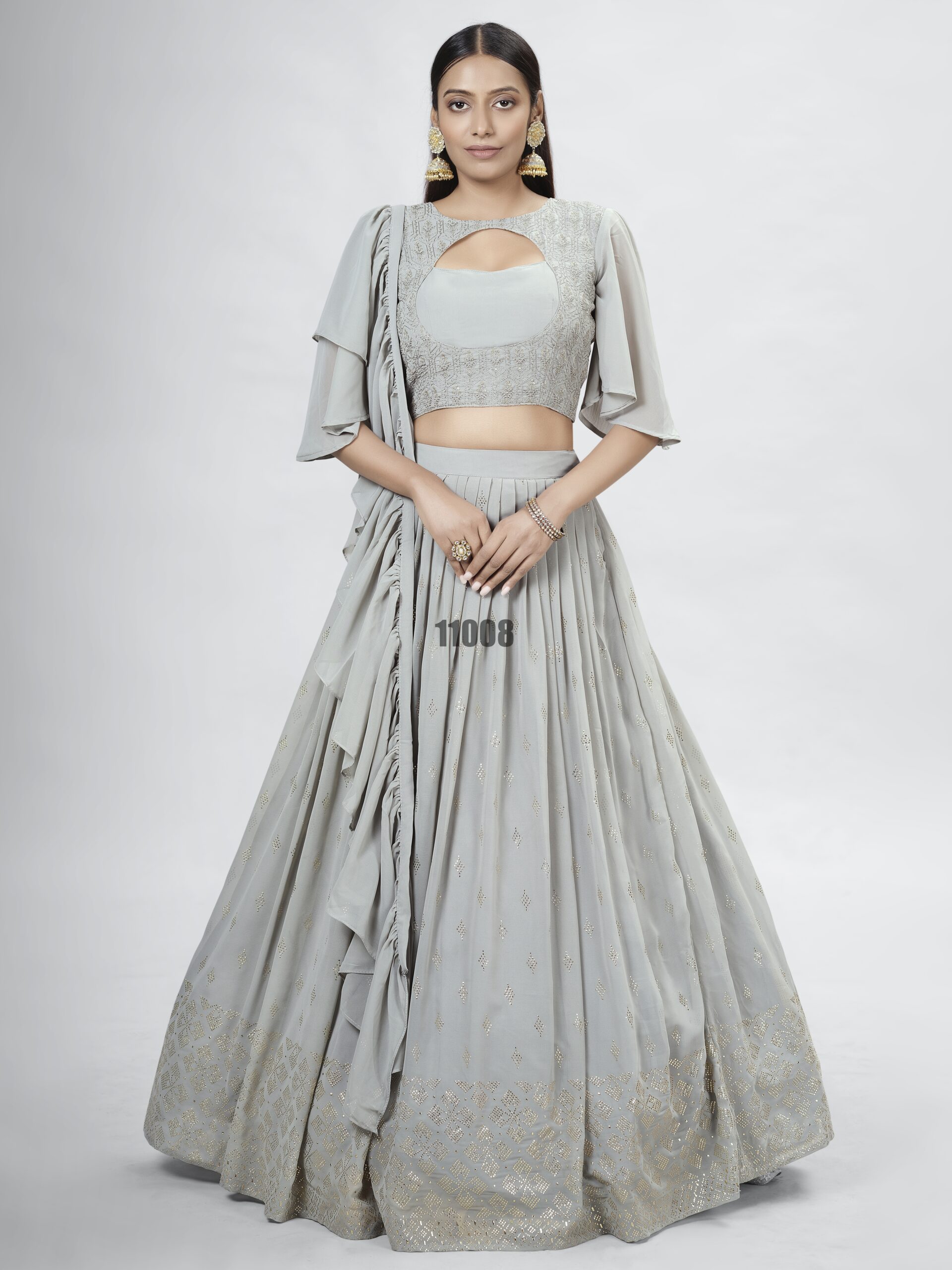 Wedding Wear Stitched Georgette Designer Lehenga Choli Collection