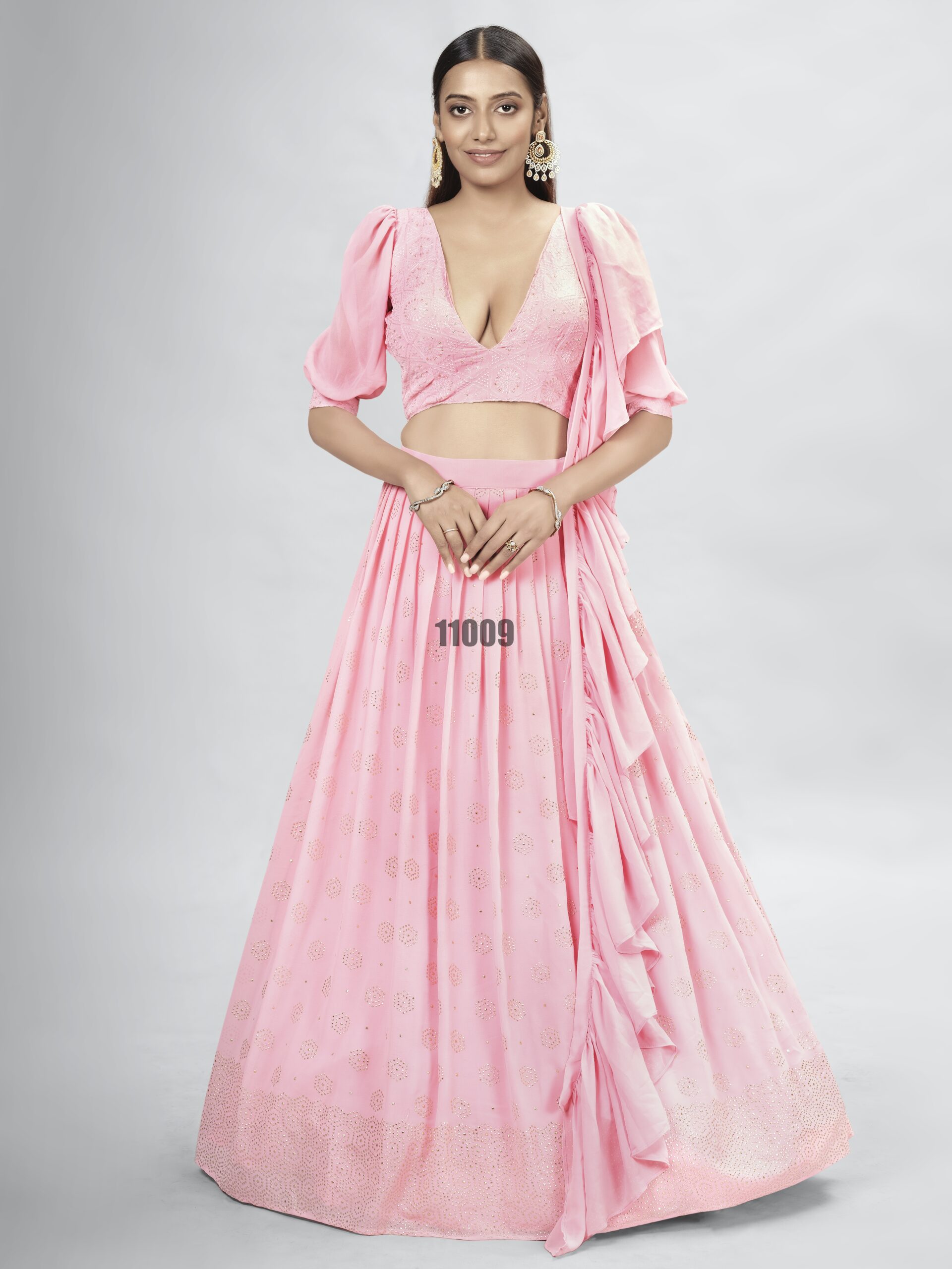 Wedding Wear Stitched Georgette Designer Lehenga Choli Collection