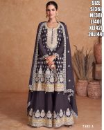 Women's Ready To Wear Real Chinon Embrodiery Partywear Salwar Suit