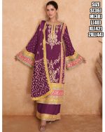 Women's Ready To Wear Real Chinon Heavy Embroidery Pakistani Style Salwar Suit
