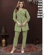 Ethnicrang Women's Cotton Stitched Printed Partywear Cord Set