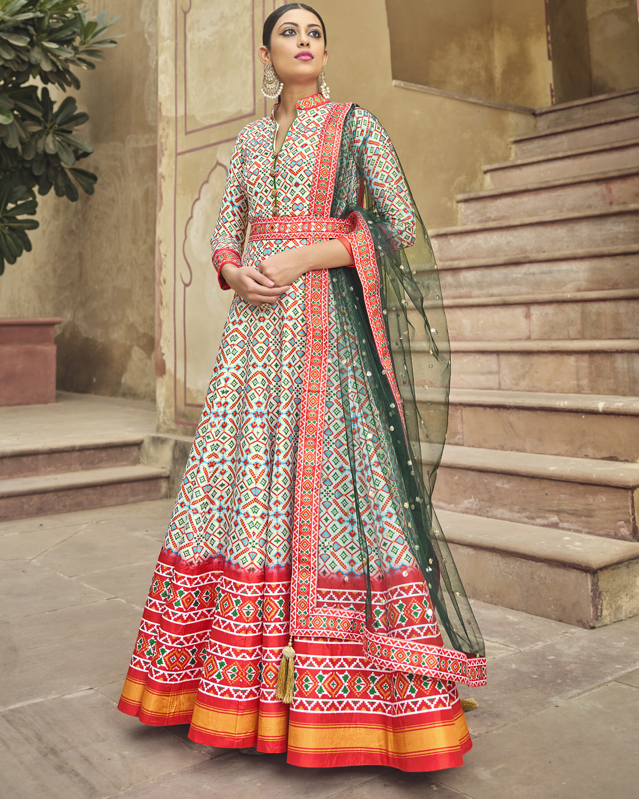 Virasat Patola Dola Silk Digital Printed Readymade Gown Collection