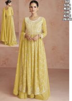 Stunning Readymade Georgette Top, Bottom, And Dupatta Set With Beautiful Embroidery Multi Colored Ensemble