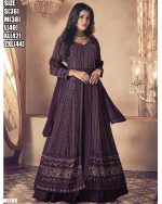 Noor Gold Classic By Sayuri Designer Readymade Real Georgette Anarkali Gown