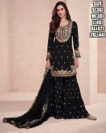 Unveil Opulence with our Stitched Designer Partywear Sharara Suit Elevate Every Celebration with Effortless Glamour