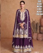Women's Ready To Wear Real Chinon Embrodiery Partywear Salwar Suit