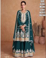 Women's Ready To Wear Real Chinon Embrodiery Partywear Salwar Suit
