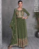 Dive into Luxury with our Real Georgette Embroidery Top paired with Bottom and Dupatta A Stunning Ensemble for Unforgettable Moments