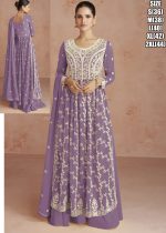 Stunning Readymade Georgette Top, Bottom, And Dupatta Set With Beautiful Embroidery Multi Colored Ensemble