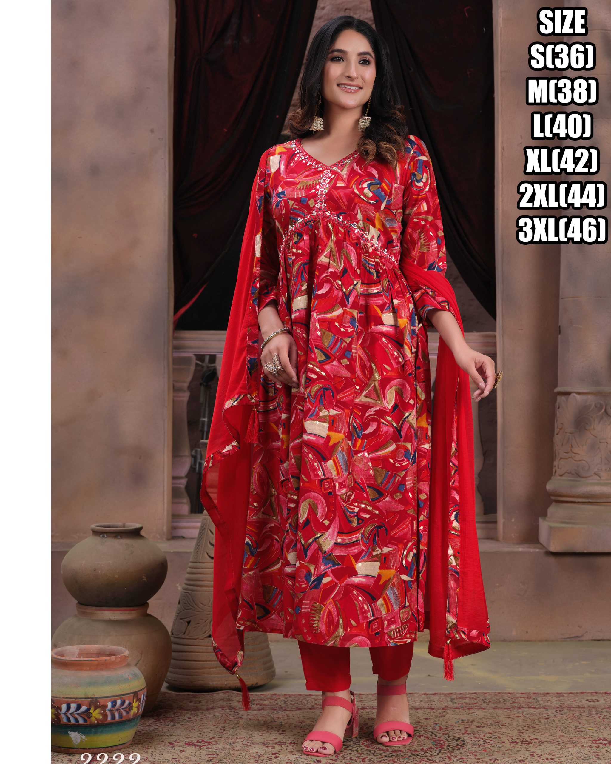 Women's Stitched Premium Rayon Alia Cut Kurti Design