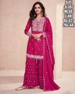 Unveil Opulence with our Stitched Designer Partywear Sharara Suit Elevate Every Celebration with Effortless Glamour