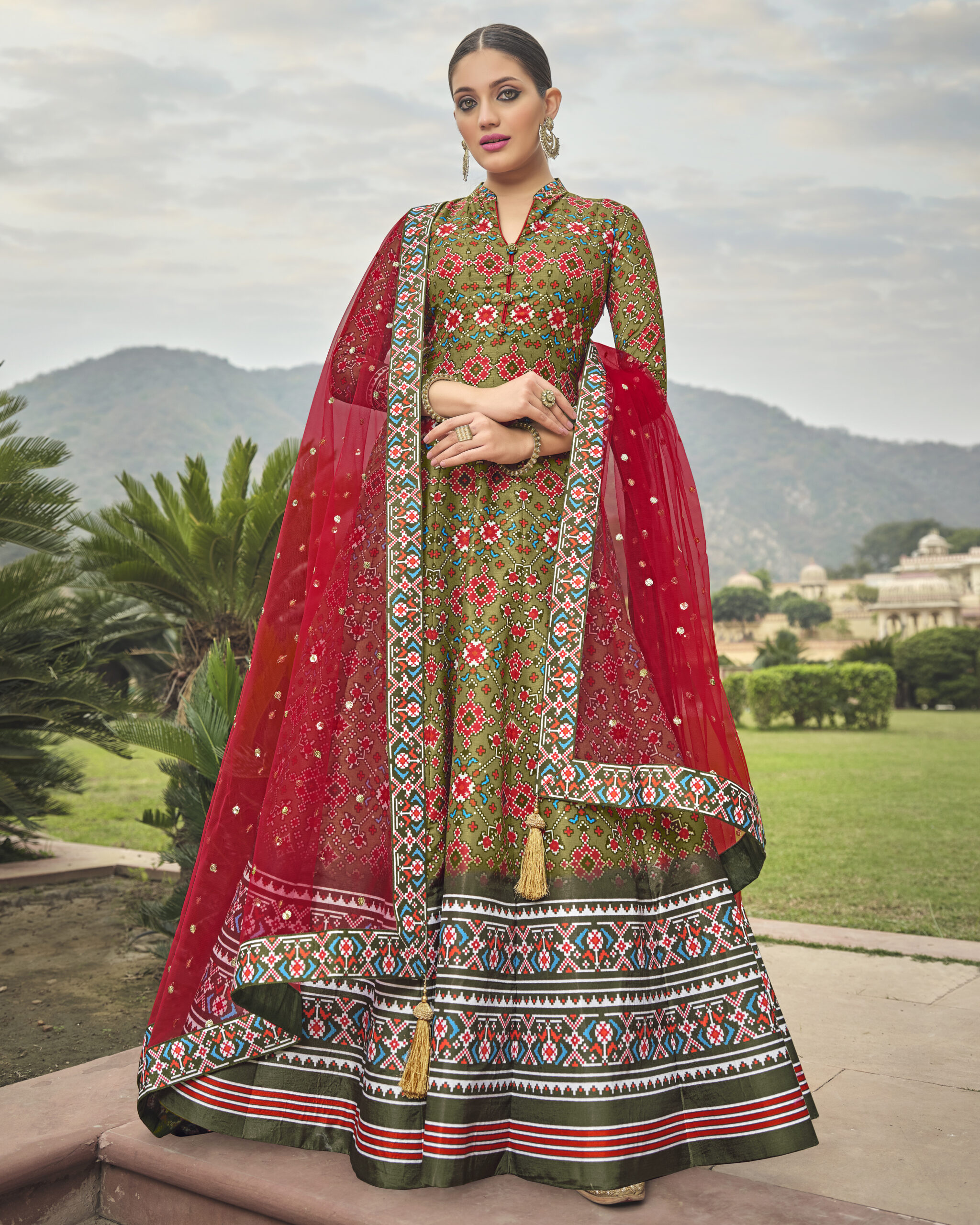 Virasat Patola Dola Silk Digital Printed Readymade Gown Collection