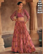 Women's Ready To Wear Premium Chinon Embroidery Partywear Lehenga