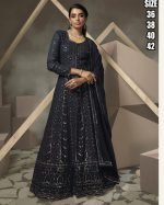 Present Readymade Lakhnavi Real Georgette Anarkali Gown