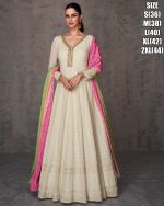 Women's Real Georgette Embroidery Stitched Gown With Dupatta