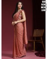 Presenting Party Wear Designer Ready To Wear Saree With Blouse