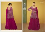 Sayuri Petals Gold Georgette Designer Salwar Suit Collection