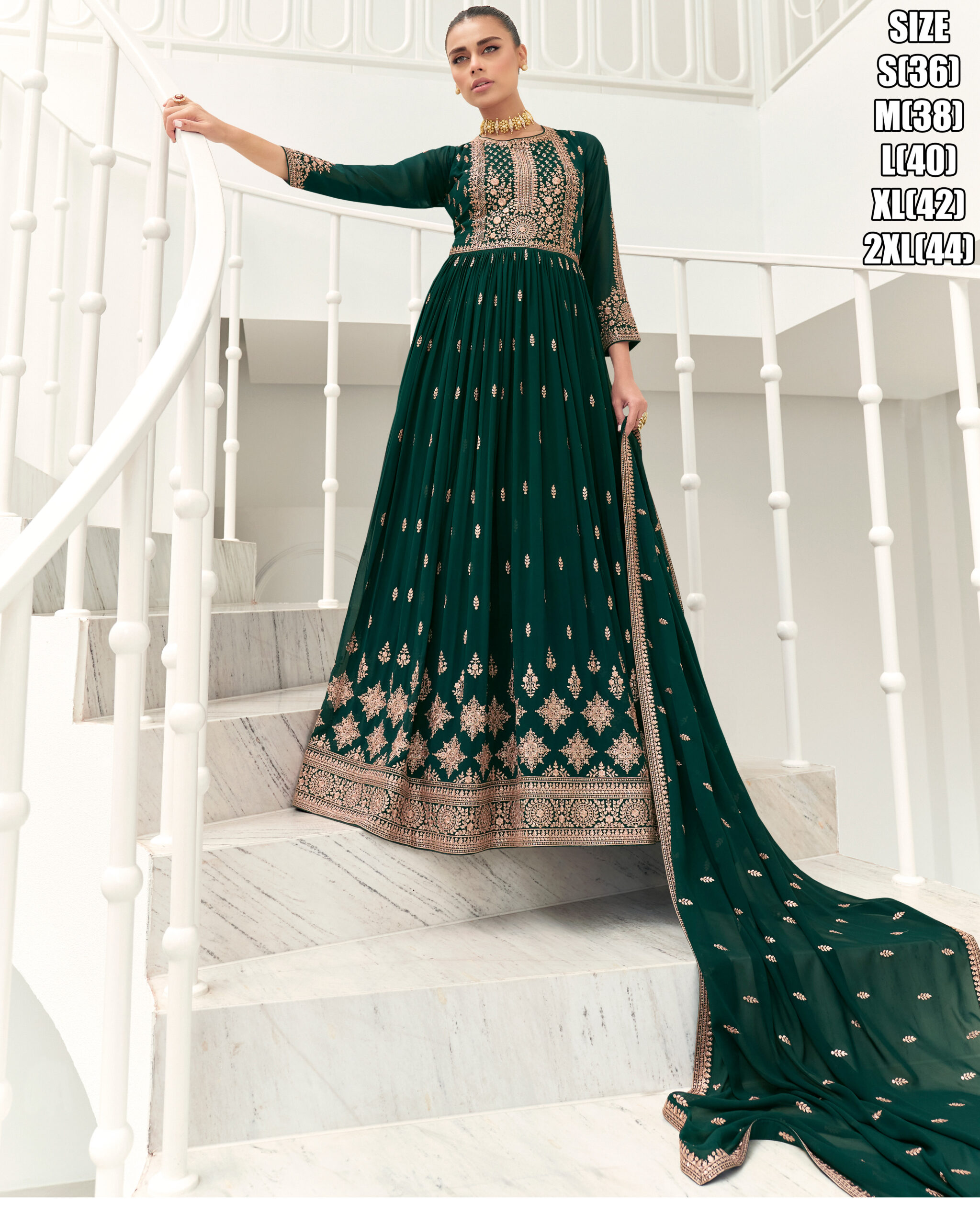 Aashirwad Gulkand Taara Ready To Wear Real Georgette Gown Collection