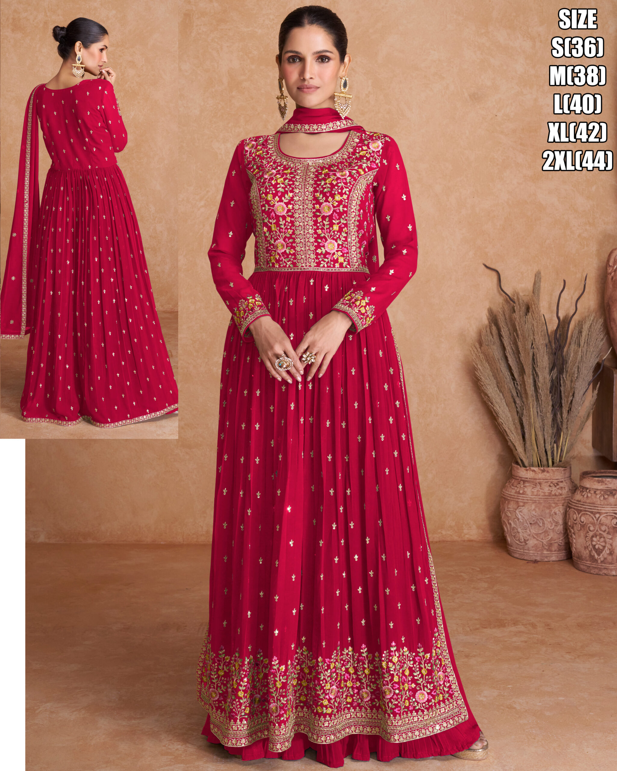 Ready To Wear Blooming Georgette Salwar Suit For Wedding Party