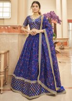 Art Silk Semi Stitched Embrodiery Lehenga Choli