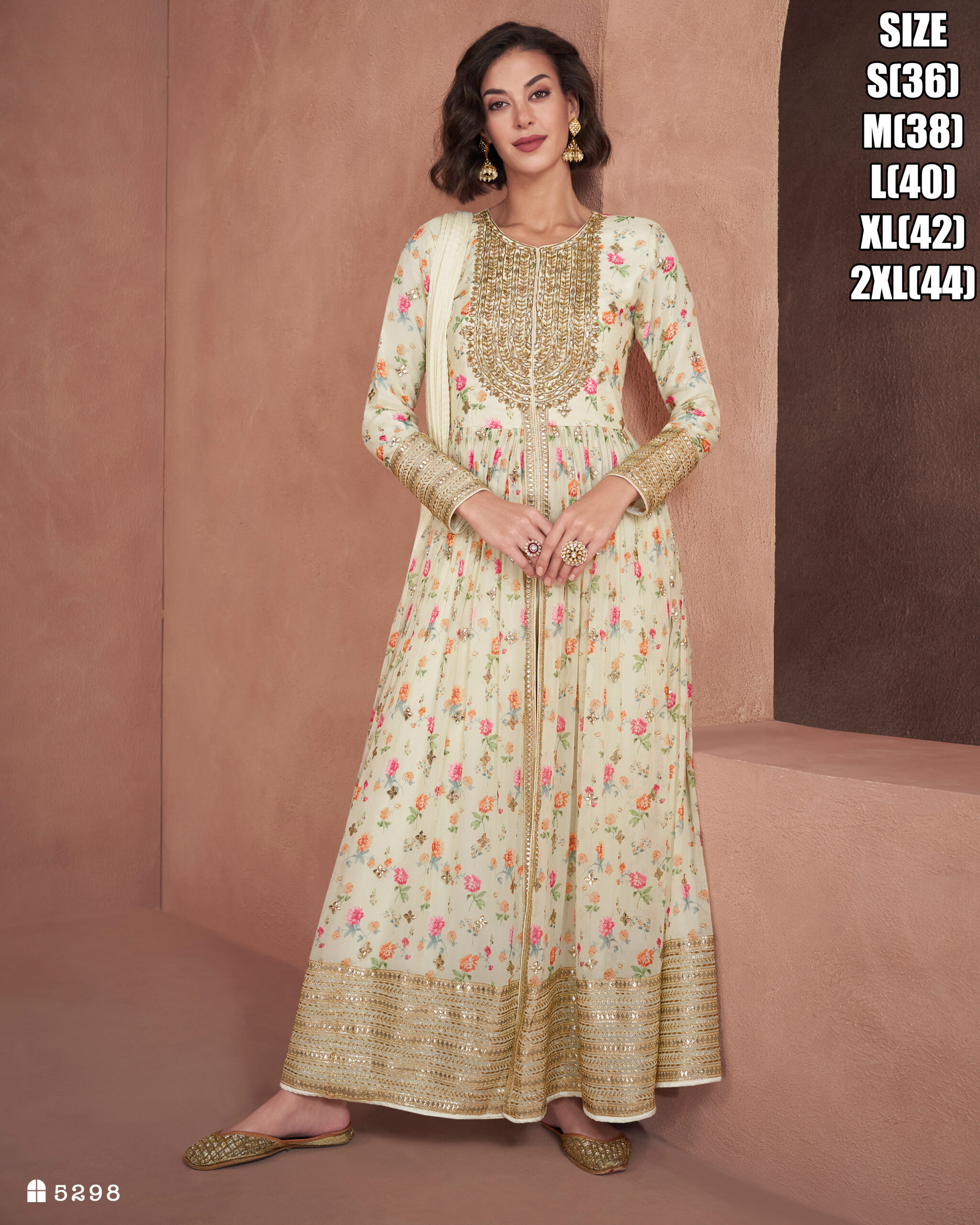 Sayuri Designer Present Lotus Ready To Wear Georgette & Chinon Embroidery Salwar Suit