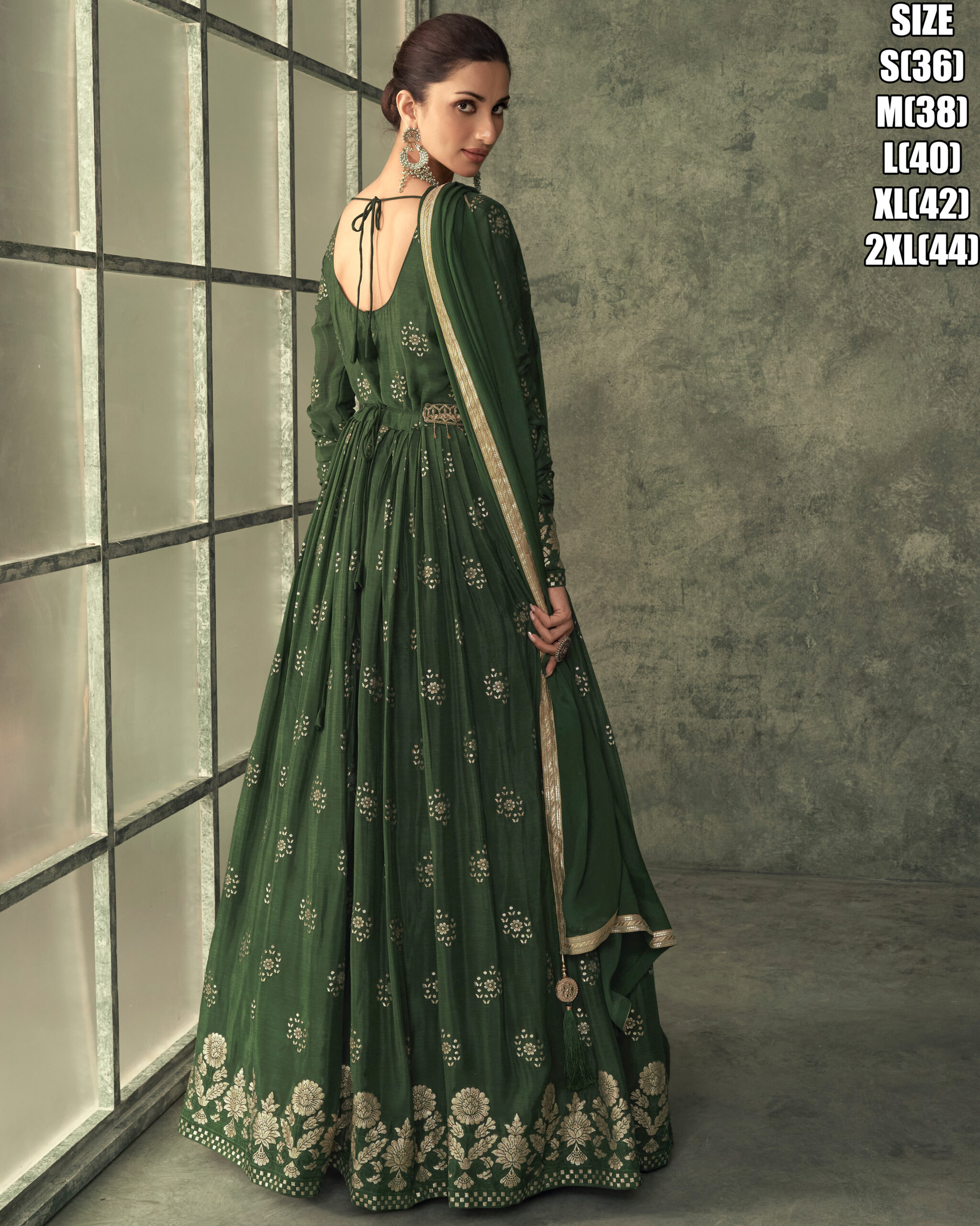 Sayuri Shine Ready To Wear Viscos Silk Designer Heavy Gown Collection