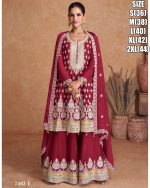 Women's Ready To Wear Real Chinon Embrodiery Partywear Salwar Suit