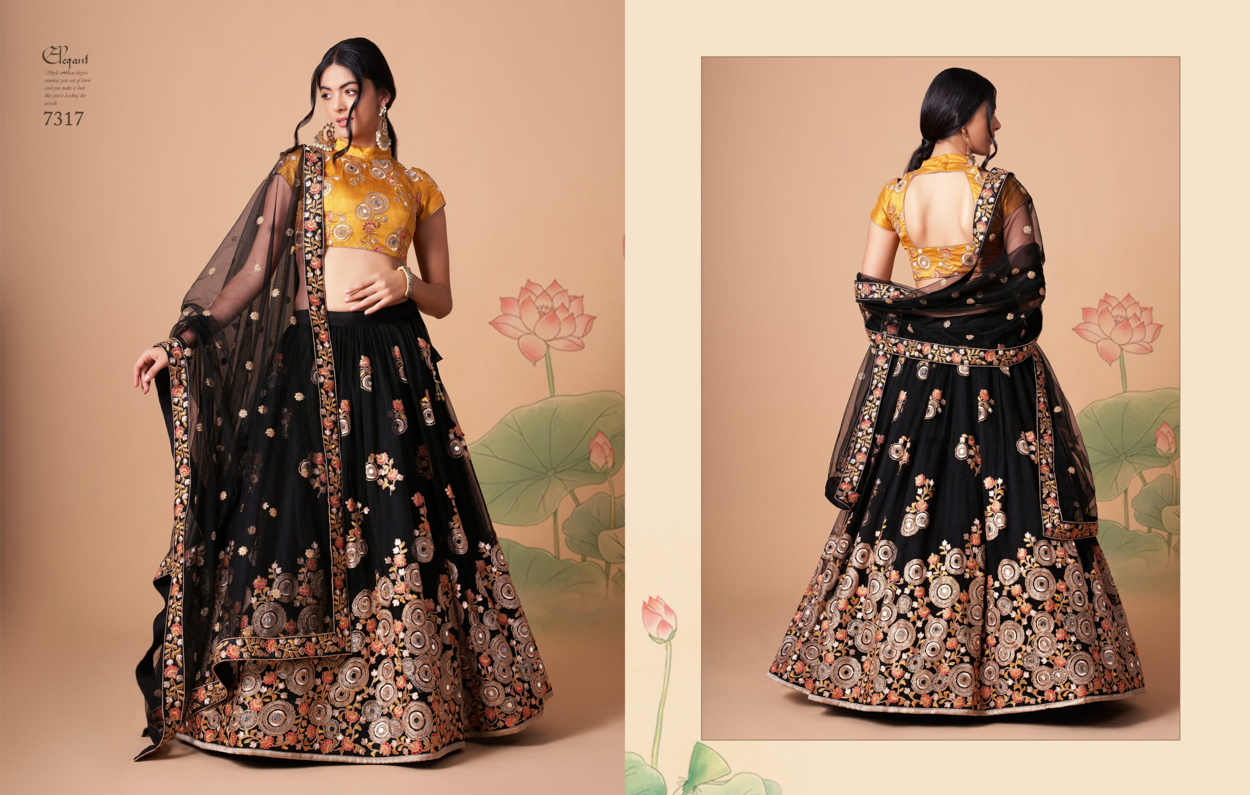 Glamorous Mirror Work Net Wedding Wear Lehenga Choli
