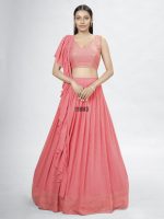 Wedding Wear Stitched Georgette Designer Lehenga Choli Collection