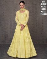 Women's Real Georgette Embroidery Stitched Gown With Dupatta