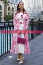 Ethnicrang Women's Georgette Printed Readymade Midi Dresses