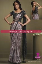 Ethnicrang Womens Ready To Wear Embroidery Saree With Blouse
