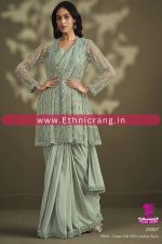 Ethnicrang Womens Ready To Wear Embroidery Saree With Blouse