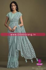 Ethnicrang Womens Ready To Wear Embroidery Saree With Blouse
