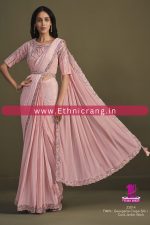 Ethnicrang Womens Ready To Wear Embroidery Saree With Blouse